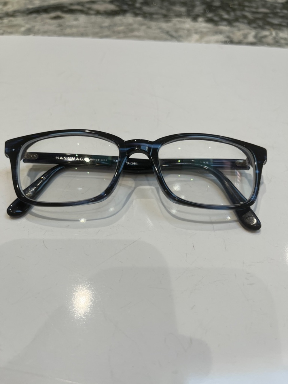Masunaga 032 eyeglasses . Blue